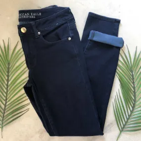 American Eagle Dark Wash Skinny Jeans - Size 8