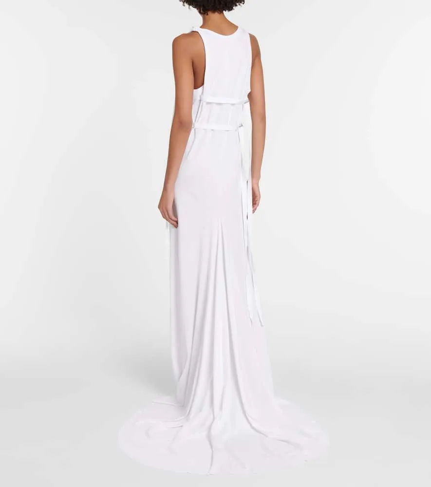 Ann Demeulemeester Fernande flared cotton gown