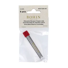 Bohin 0.9mm Mechanical Fabric Marking Pencil Refill, Gray Ceramic Lead (Non-Absorbing)