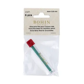 Bohin 0.9mm Mechanical Fabric Marking Pencil Refill, Green Ceramic Lead (Non-Absorbing)