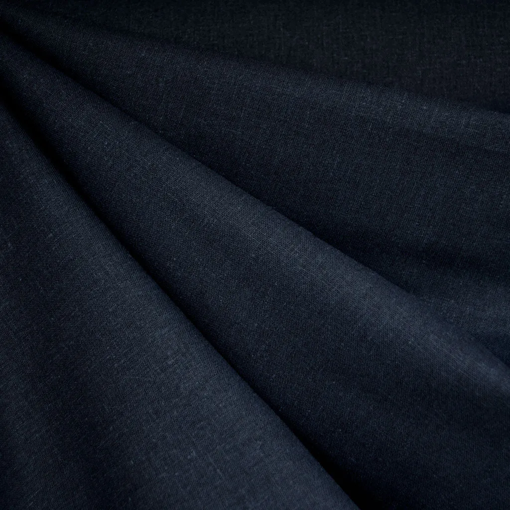 Brussels Washer Linen Blend Solid Navy SY