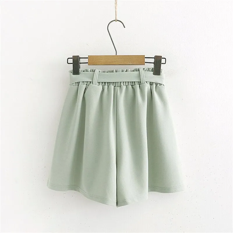 Chic Cowboy Hat Print Square Shorts