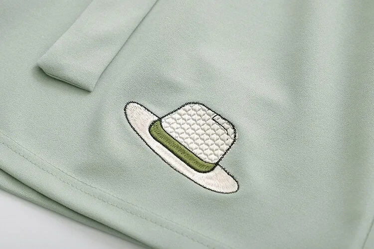 Chic Cowboy Hat Print Square Shorts