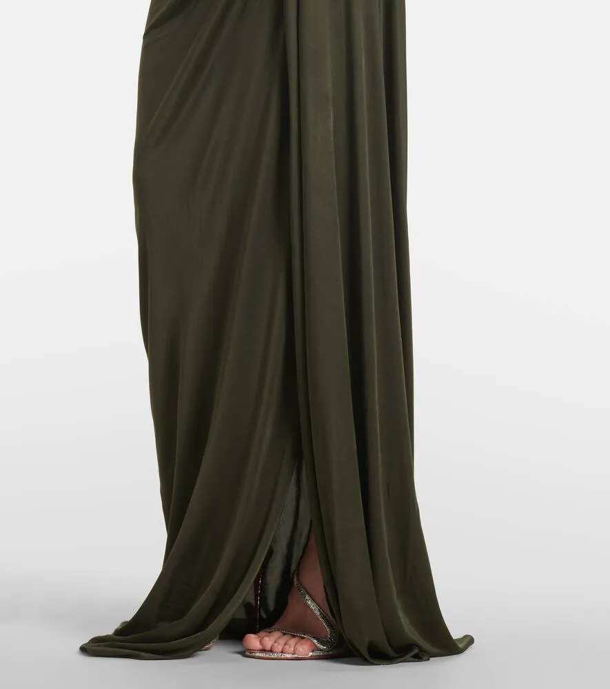 Costarellos Elettra embellished jersey gown