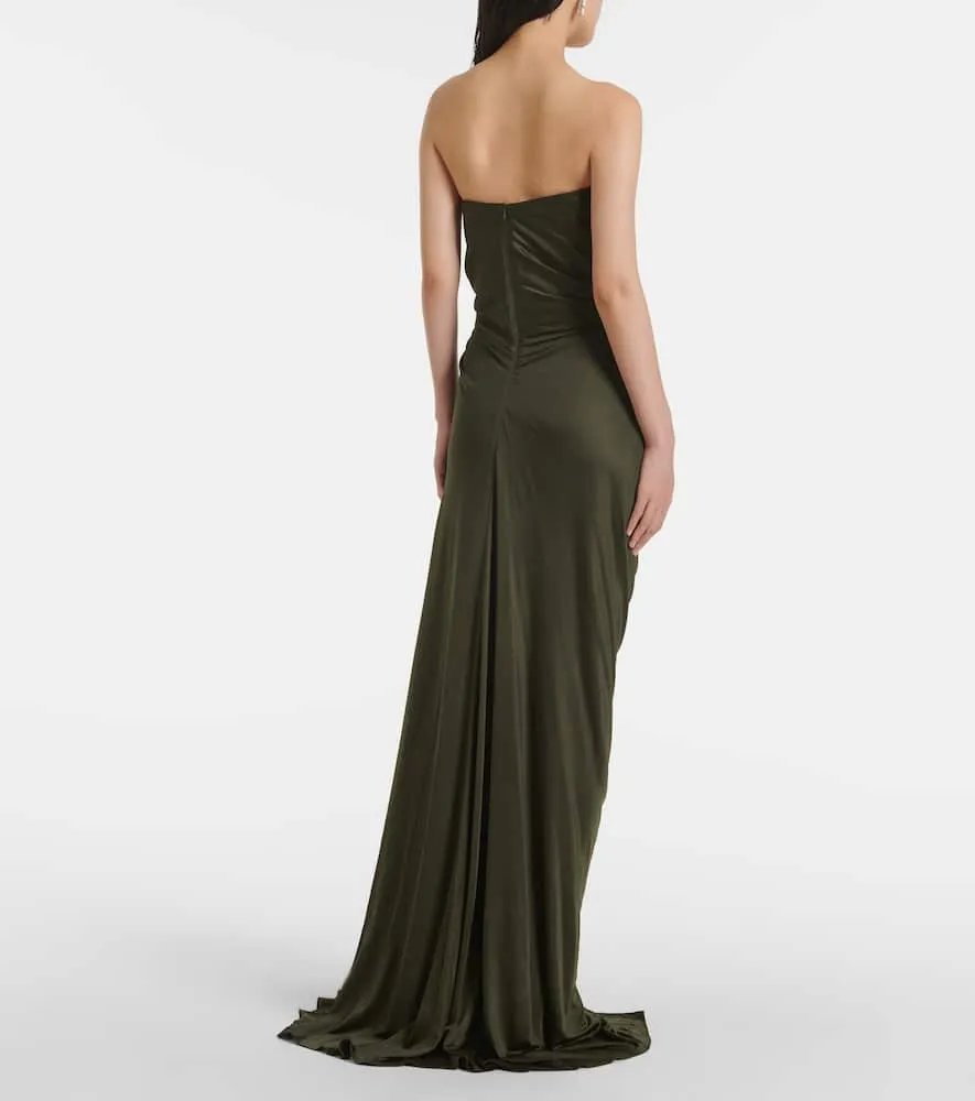 Costarellos Elettra embellished jersey gown