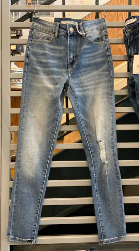 High rise/ crop skinny