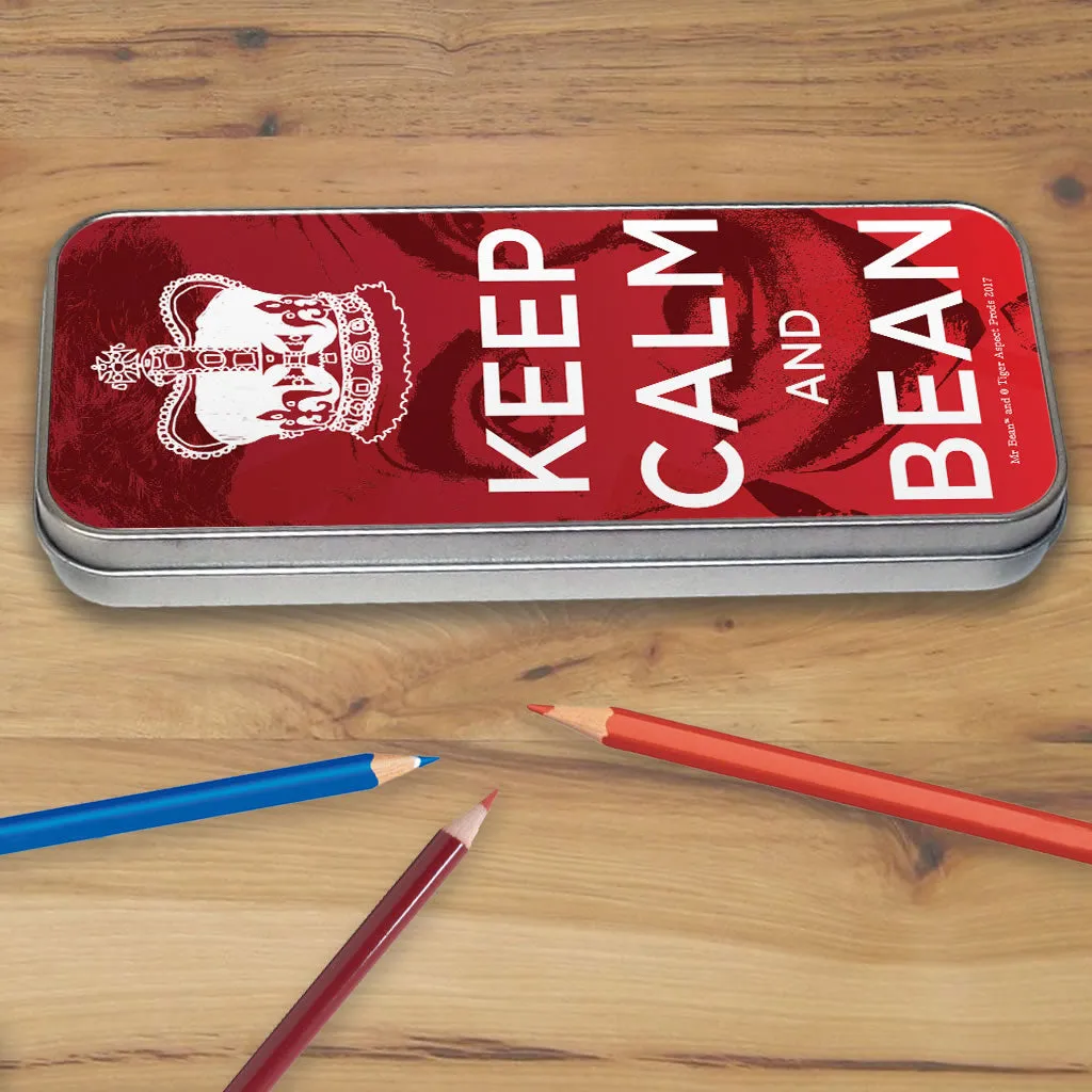 Keep Calm and Bean Pencil tin