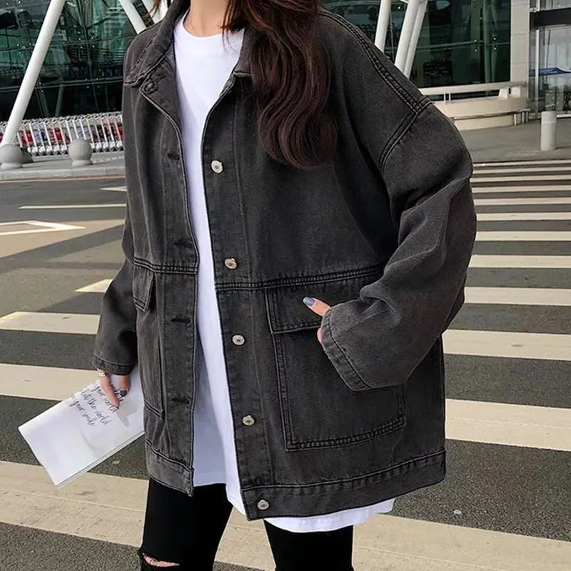 Loose Double Pocket Jeans Jacket