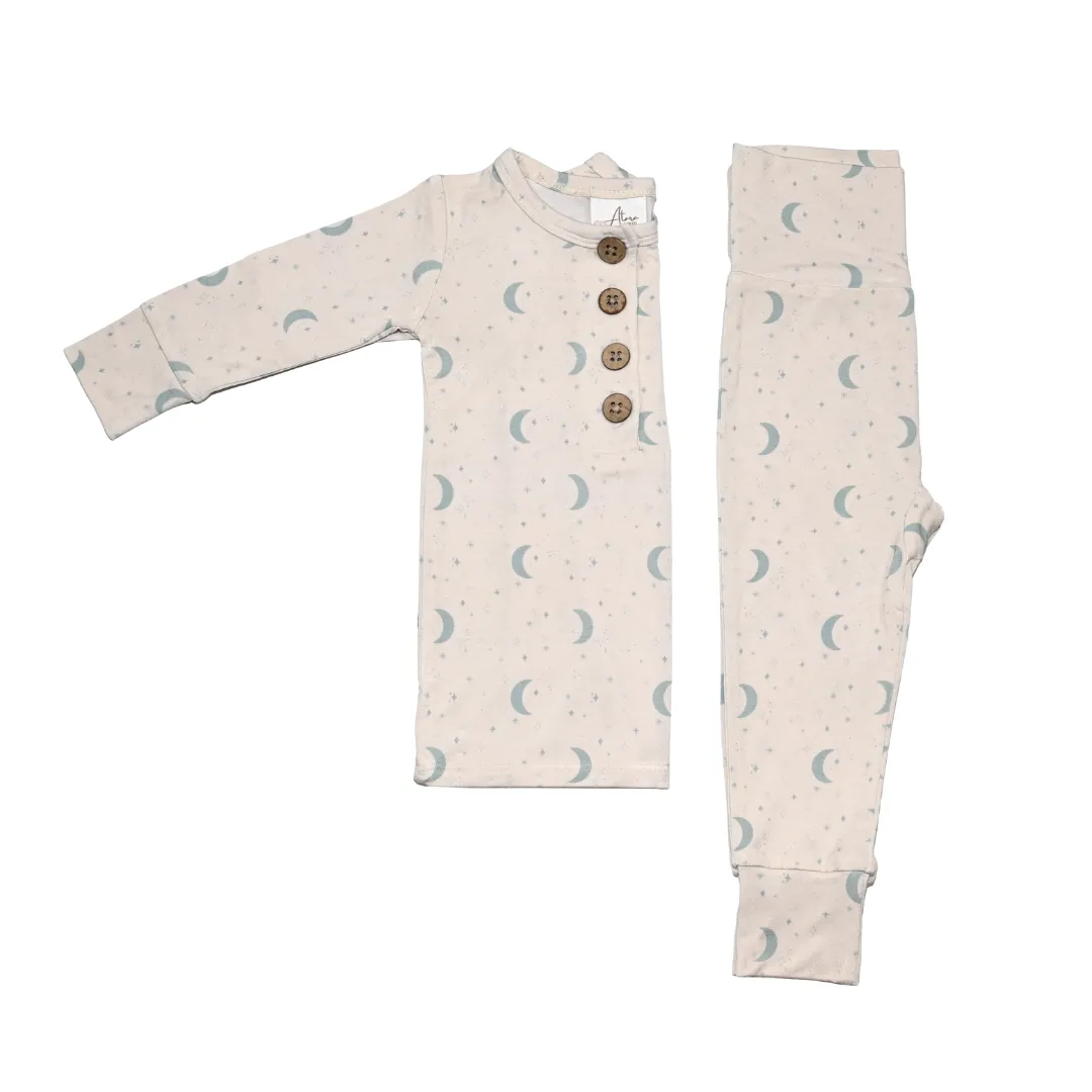 Top   Bottoms Set - Blue Stardust